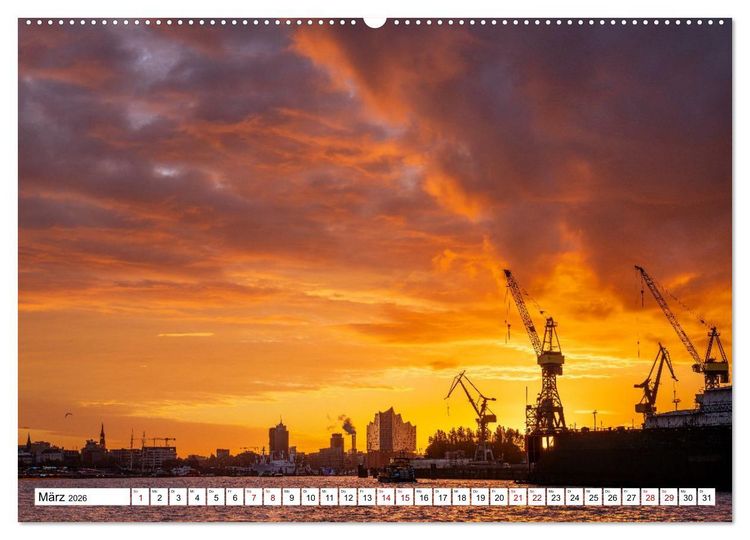 Produktbild: Urbane Impressionen: Hansestadt Hamburg - Tor zur Welt (hochwertiger Premium Wandkalender 2026 DIN A2 quer), Kunstdruck in Hochglanz