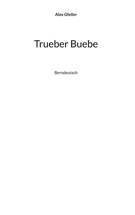 Produktbild: Trueber Buebe