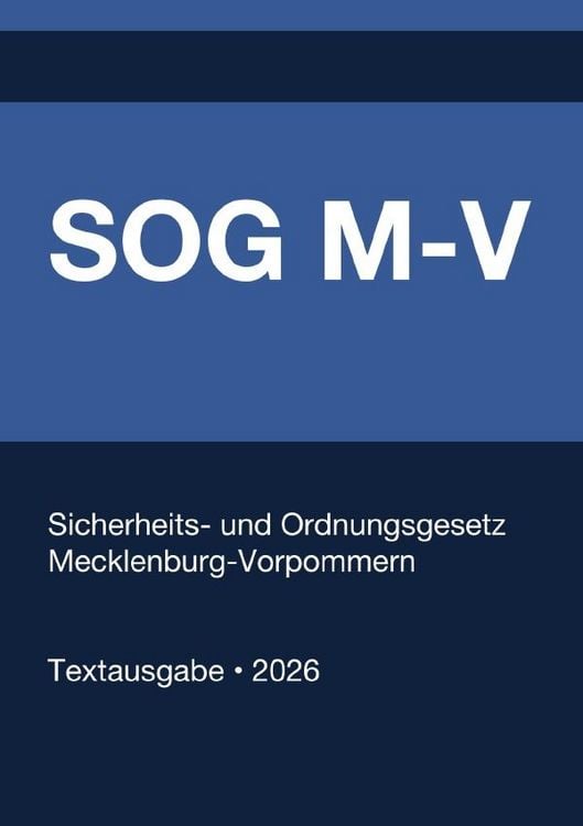 Produktbild: SOG M-V - Sicherheits- und Ordnungsgesetz Mecklenburg-Vorpommern 2026