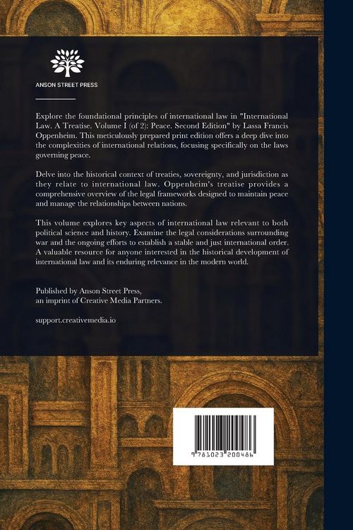 Produktbild: International Law. A Treatise.