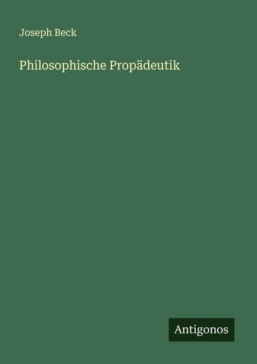 Produktbild: Philosophische Prop&auml;deutik
