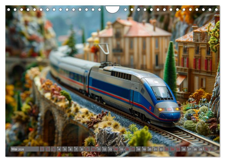 Produktbild: Modelleisenbahnen sind cool (Wandkalender 2026 DIN A4 quer), CALVENDO Monatskalender