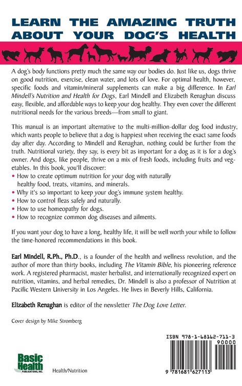 Produktbild: Dr. Earl Mindell's Nutrition and Health for Dogs
