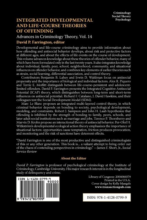 Produktbild: Integrated Developmental and Life-course Theories of Offending