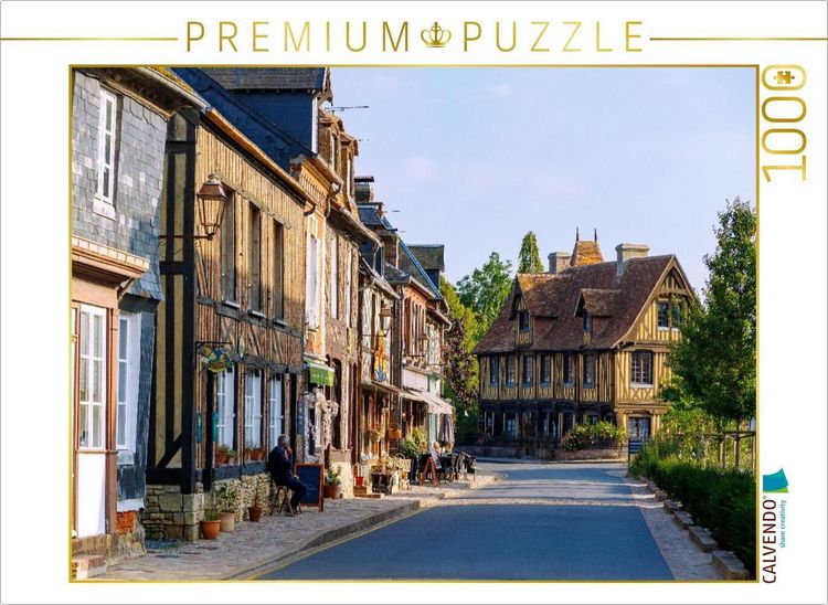 Produktbild: CALVENDO Puzzle Fachwerkh&auml;user in Beuvron-en-Auge im Pays d'Auge | 1000 Teile Lege-Gr&ouml;&szlig;e 64x48cm Foto-Puzzle f&uuml;r gl&uuml;ckliche Stunden