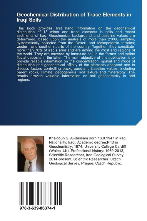 Produktbild: Geochemical Distribution of Trace Elements in Iraqi Soils