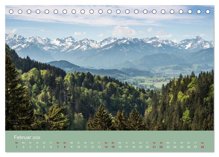 Produktbild: Heimweh Allg&auml;u 2026 (Tischkalender 2026 DIN A5 quer), CALVENDO Monatskalender