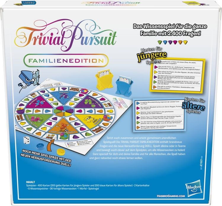 Produktbild: Trivial Pursuit Familien Edition (Spiel)