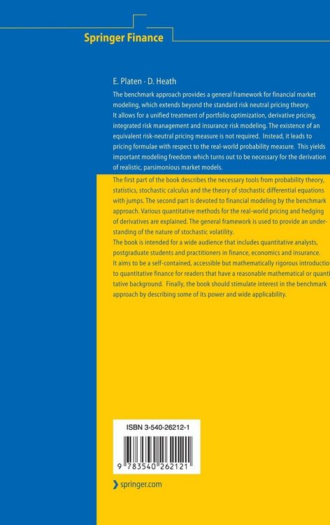 Produktbild: A Benchmark Approach to Quantitative Finance