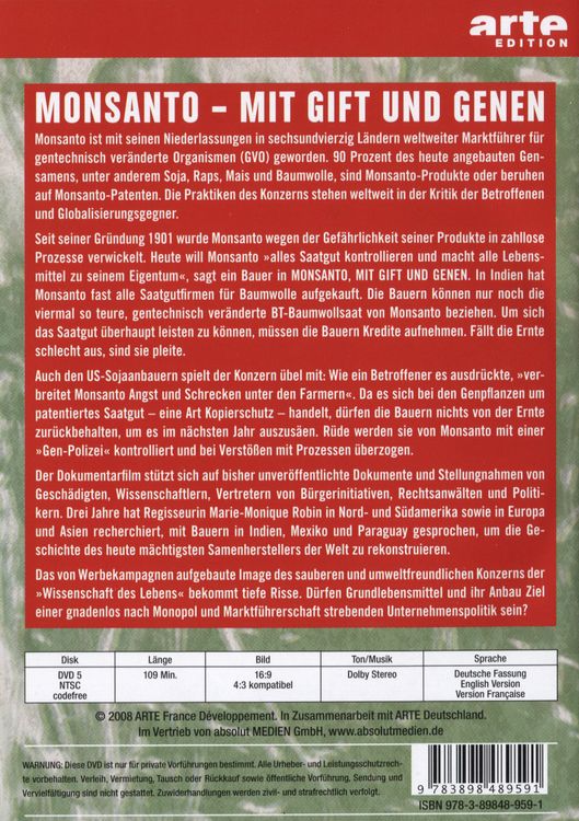 Produktbild: Monsanto - Mit Gift und Genen
