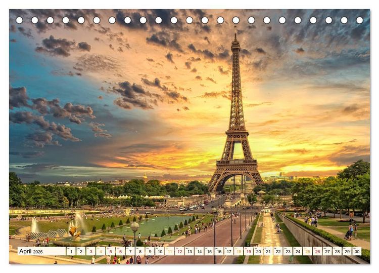 Produktbild: Eiffelturm - Ikone der Architektur (Tischkalender 2026 DIN A5 quer), CALVENDO Monatskalender