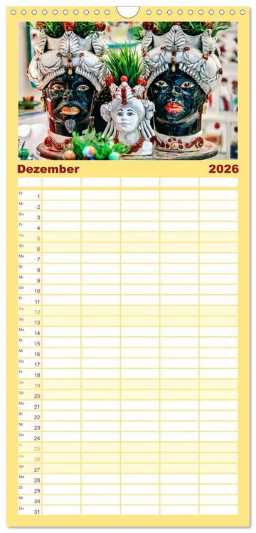 Produktbild: Familienplaner 2026 - Taormina - Juwel Siziliens mit antikem Charme mit 5 Spalten (Wandkalender, 21 x 45 cm) CALVENDO