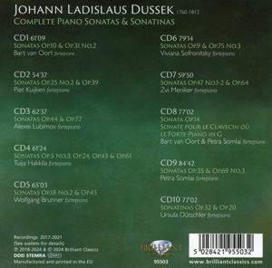 Produktbild: Dussek:Complete Piano Sonatas&Sonatinas(10CD)