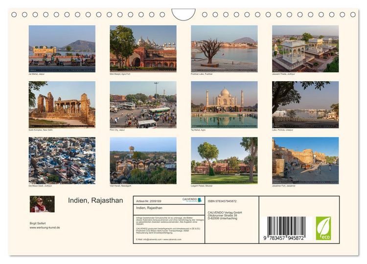 Produktbild: Indien, Rajasthan (Wandkalender 2026 DIN A4 quer), CALVENDO Monatskalender