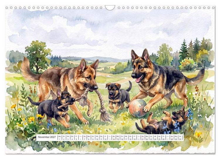 Produktbild: Treue Gef&auml;hrten (Wandkalender 2027 DIN A3 quer), CALVENDO Monatskalender