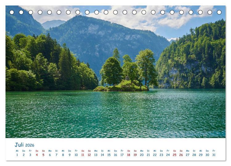 Produktbild: Der K&ouml;nigssee Perle unter dem Watzmann (Tischkalender 2026 DIN A5 quer), CALVENDO Monatskalender