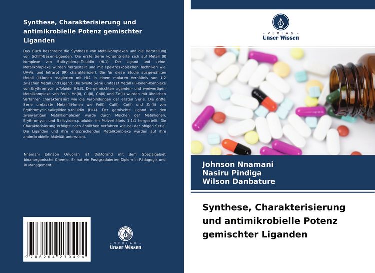 Produktbild: Synthese, Charakterisierung und antimikrobielle Potenz gemischter Liganden