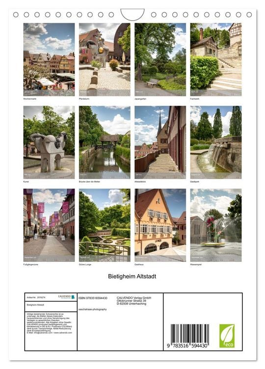 Produktbild: Bietigheim Altstadt (Wandkalender 2026 DIN A4 hoch), CALVENDO Monatskalender
