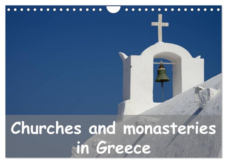 Produktbild: Churches and monasteries in Greece (Wall Calendar 2026 DIN A4 landscape), CALVENDO 12 Month Wall Calendar