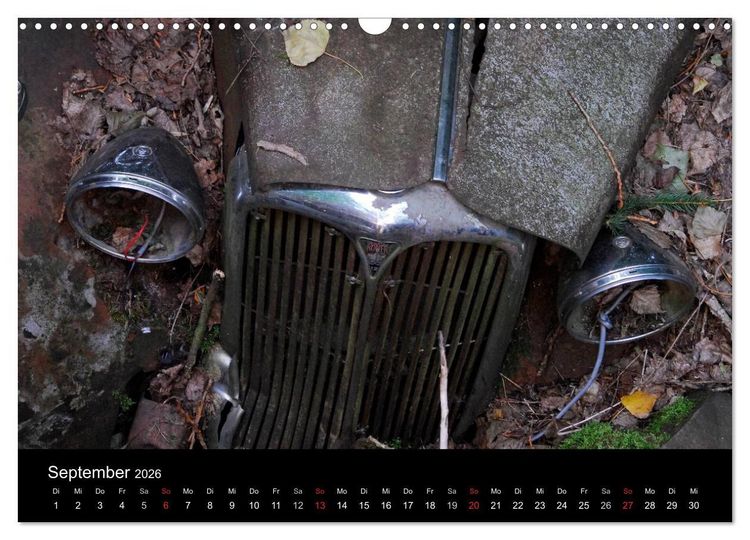 Produktbild: ROSTLAUBEN Die sch&ouml;nsten Autowracks (Wandkalender 2026 DIN A3 quer), CALVENDO Monatskalender