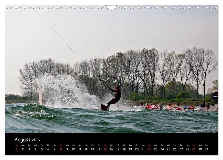 Produktbild: Kitesurfen &ndash; Faszination auf dem Wasser (Wandkalender 2027 DIN A3 quer), CALVENDO Monatskalender