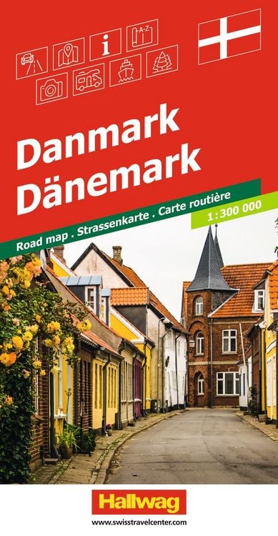 Produktbild: Hallwag Strassenkarte D&auml;nemark 1:300.000