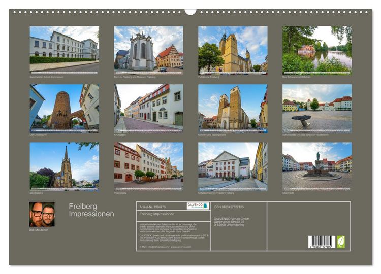Produktbild: Freiberg Impressionen (Wandkalender 2026 DIN A2 quer), CALVENDO Monatskalender