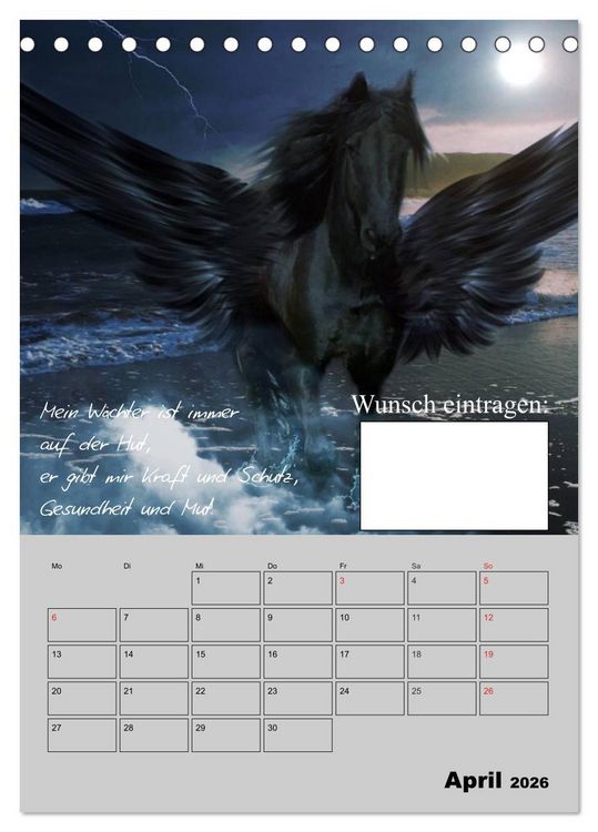 Produktbild: Wunsch- und Zauberkalender (Tischkalender 2026 DIN A5 hoch), CALVENDO Monatskalender