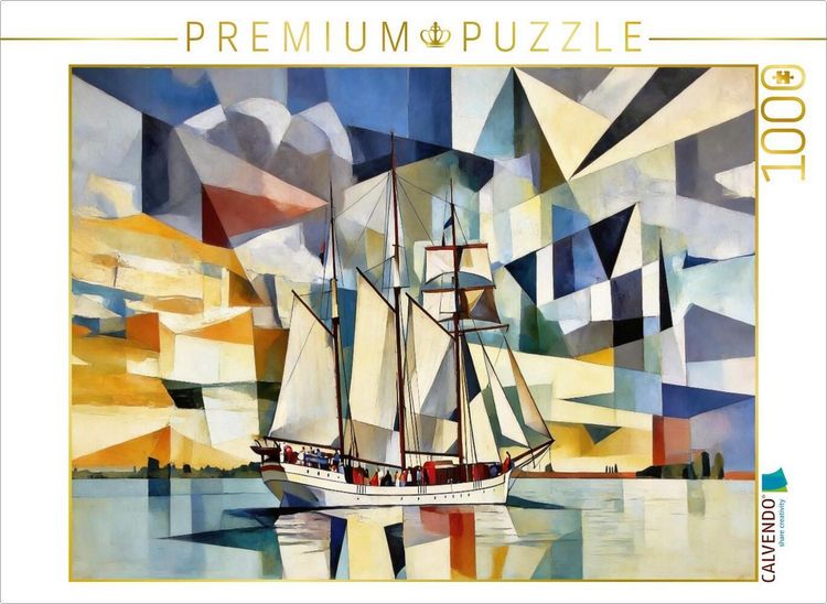 Produktbild: CALVENDO Puzzle Segelschiff in untergehender Sonne | 1000 Teile Lege-Gr&ouml;&szlig;e 64x48cm Foto-Puzzle f&uuml;r gl&uuml;ckliche Stunden