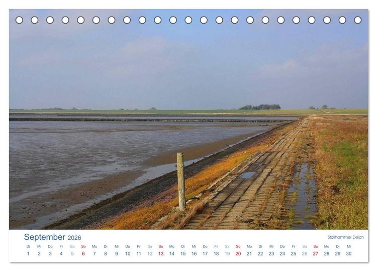 Produktbild: Ebbe und Watt 2026. Impressionen von der Nordseek&uuml;ste (Tischkalender 2026 DIN A5 quer), CALVENDO Monatskalender