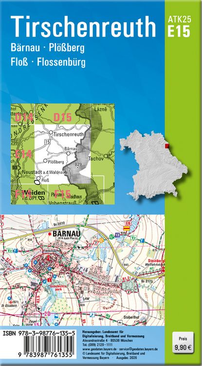 Produktbild: ATK25-E15 Tirschenreuth (Amtliche Topographische Karte 1:25000)