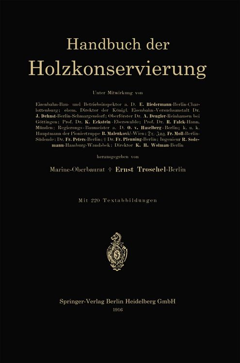 Produktbild: Handbuch der Holzkonservierung