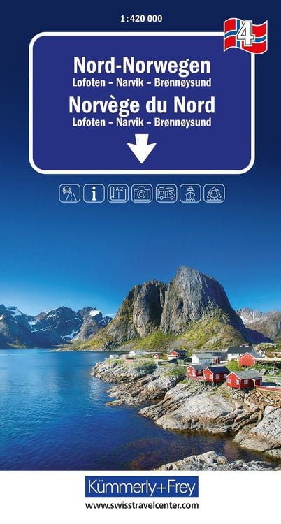 Produktbild: K&uuml;mmerly+Frey Regional-Strassenkarte 4 Nord-Norwegen 1:420.000
