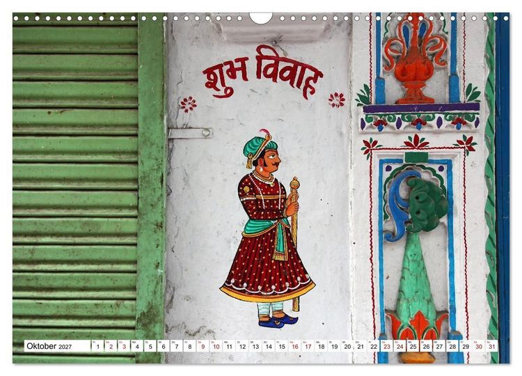Produktbild: Farbenfrohes Indien (Wandkalender 2027 DIN A3 quer), CALVENDO Monatskalender