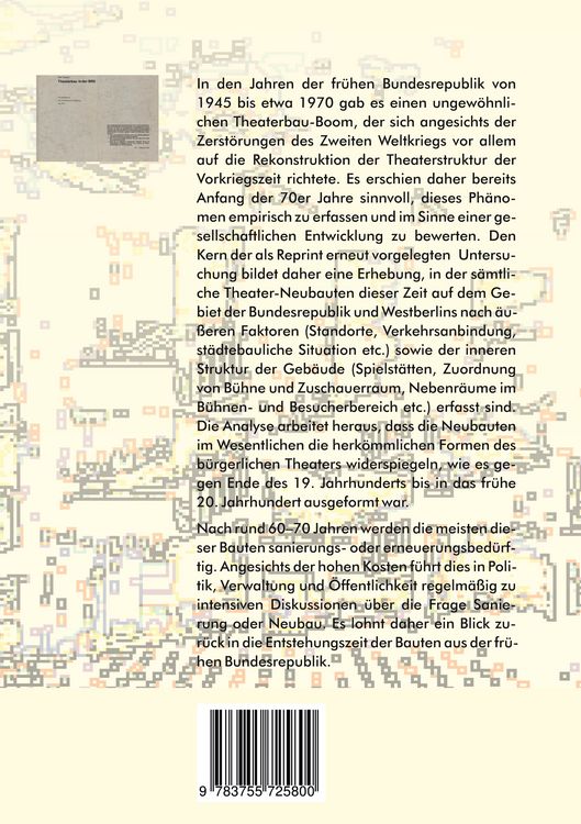 Produktbild: Theaterbau in der BRD 1945-1970