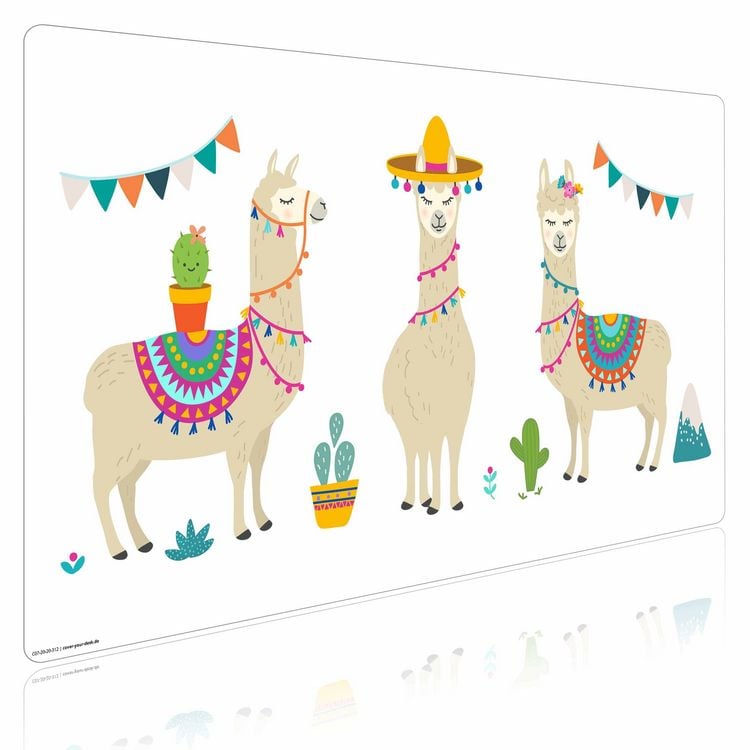 Produktbild: Cover-your-desk Schreibtischunterlage f&uuml;r Kinder Alpaka, aus hochwertigem Vinyl , 75 x 40 cm