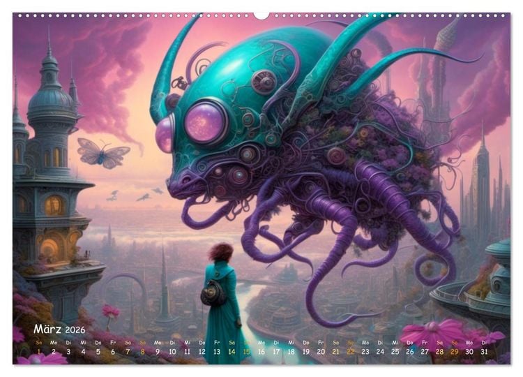 Produktbild: unm&ouml;gliche Traumwelten (Wandkalender 2026 DIN A2 quer), CALVENDO Monatskalender