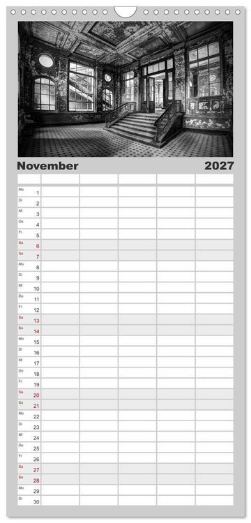 Produktbild: Familienplaner 2027 - Lost Beauty mit 5 Spalten (Wandkalender, 21 x 45 cm) CALVENDO