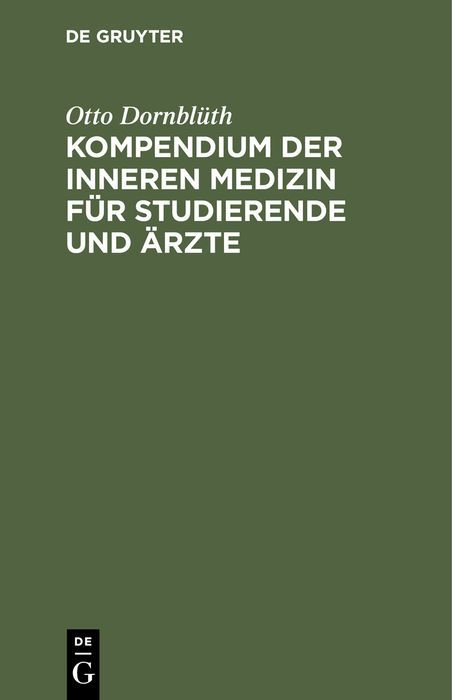 Produktbild: Kompendium der inneren Medizin f&uuml;r Studierende und &Auml;rzte