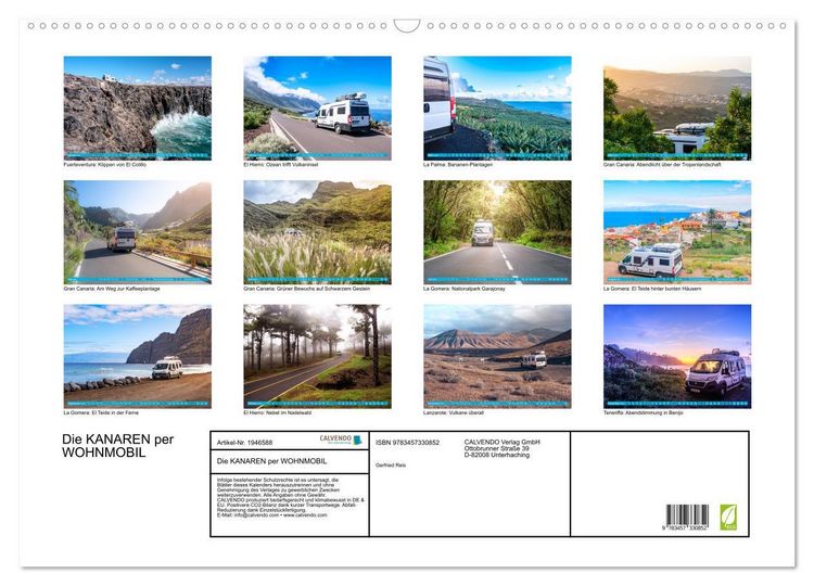 Produktbild: Die KANAREN per WOHNMOBIL (Wandkalender 2026 DIN A2 quer), CALVENDO Monatskalender