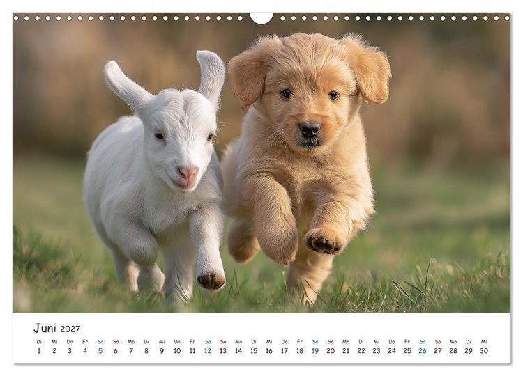 Produktbild: Wenn Tiere Freunde werden (Wandkalender 2027 DIN A3 quer), CALVENDO Monatskalender