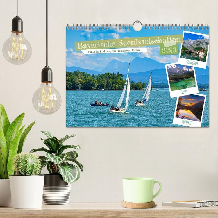Produktbild: Bayerische Seenlandschaften - Natur im Einklang mit Freizeit und Kultur (Wandkalender 2026 DIN A4 quer), CALVENDO Monatskalender