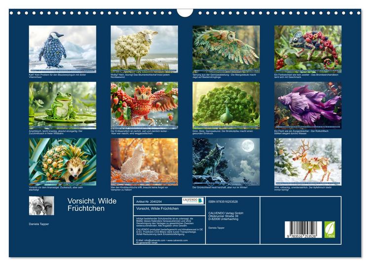 Produktbild: Vorsicht, Wilde Fr&uuml;chtchen (Wandkalender 2026 DIN A3 quer), CALVENDO Monatskalender
