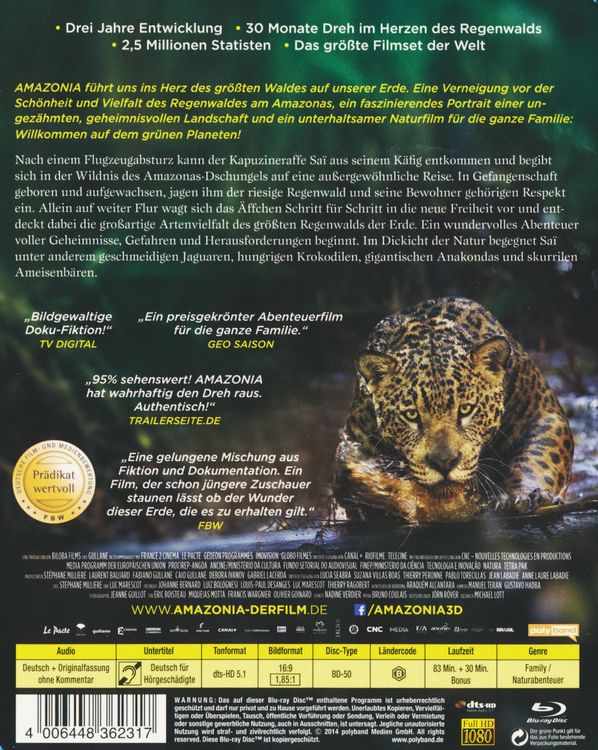 Produktbild: Amazonia - Abenteuer im Regenwald