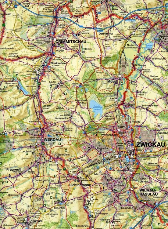 Produktbild: Fahrradkarte Gera, Altenburg, Zwickau 1:75.000