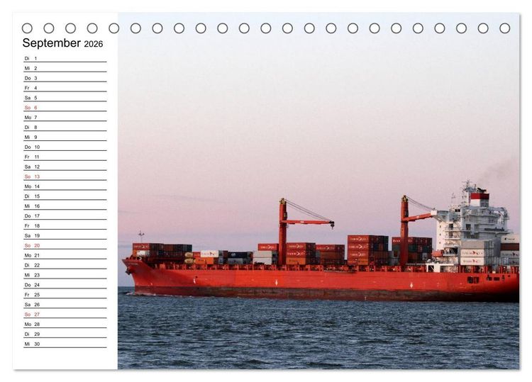 Produktbild: Dicke P&ouml;tte im Hafen und auf gro&szlig;er Fahrt (Tischkalender 2026 DIN A5 quer), CALVENDO Monatskalender