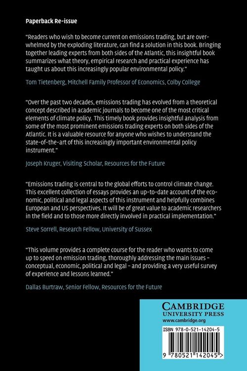 Produktbild: Emissions Trading for Climate Policy