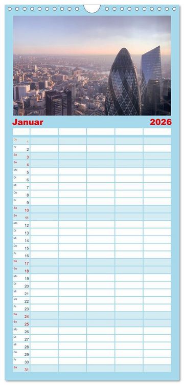 Produktbild: Familienplaner 2026 - London - Die faszinierende Hauptstadt Englands. mit 5 Spalten (Wandkalender, 21 x 45 cm) CALVENDO