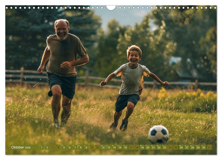 Produktbild: Fu&szlig;ball im Blut (Wandkalender 2026 DIN A3 quer), CALVENDO Monatskalender