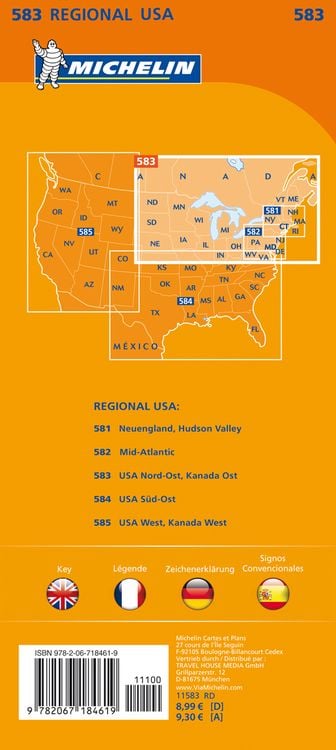 Produktbild: Michelin USA Nord-Ost, Kanada Ost